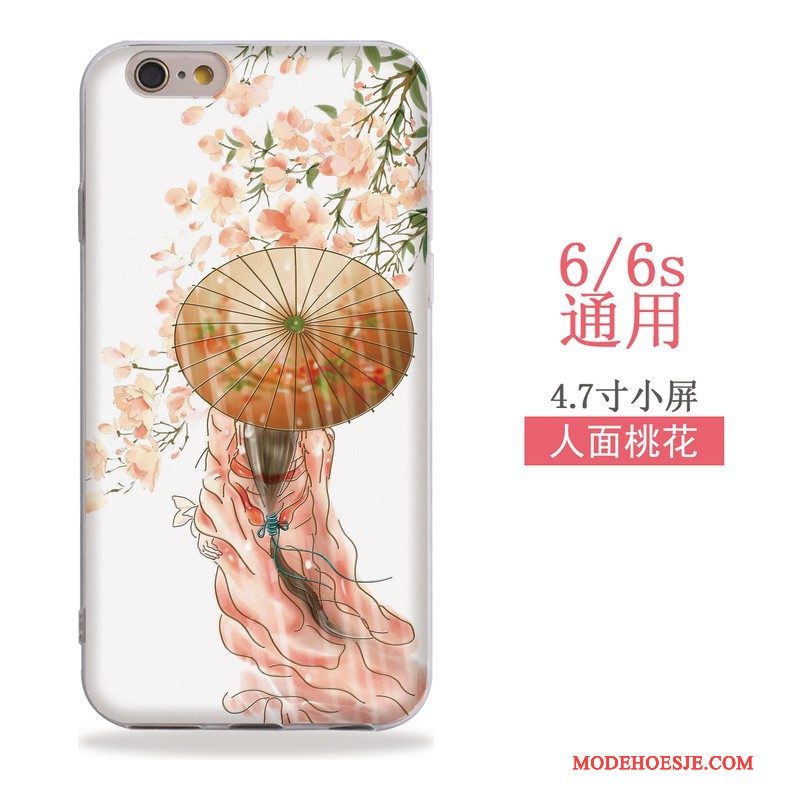 Hoesje iPhone 6/6s Kleur Hanger Kunst, Hoes iPhone 6/6s Zacht Telefoon Wind