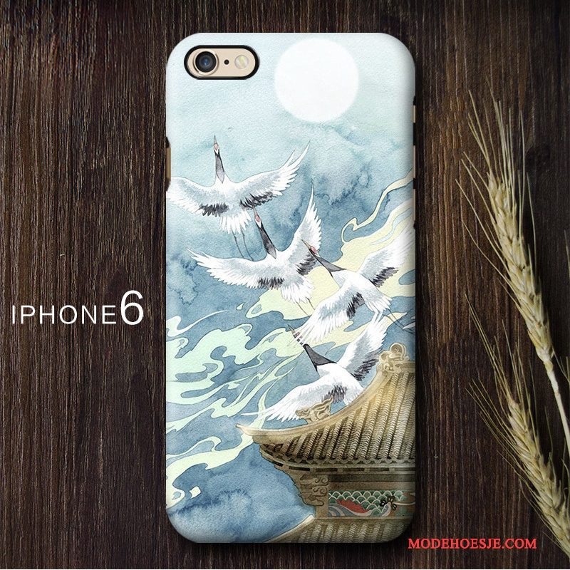 Hoesje iPhone 6/6s Kleur Telefoon Dubbele, Hoes iPhone 6/6s Vintage Chinese Stijl