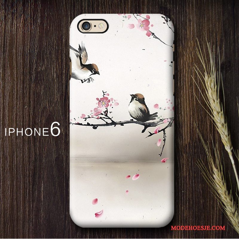 Hoesje iPhone 6/6s Kleur Telefoon Dubbele, Hoes iPhone 6/6s Vintage Chinese Stijl