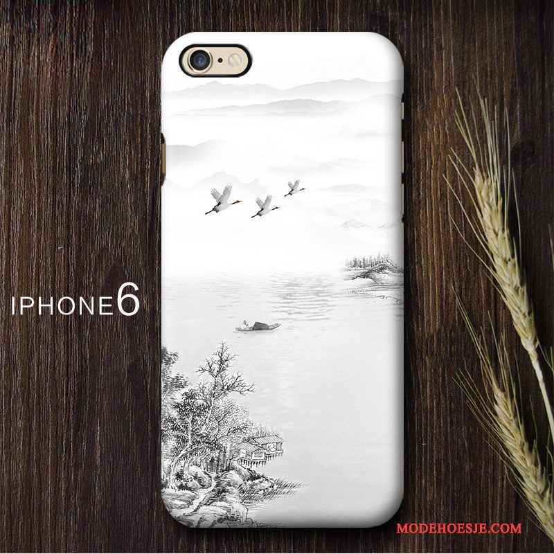 Hoesje iPhone 6/6s Kleur Telefoon Dubbele, Hoes iPhone 6/6s Vintage Chinese Stijl