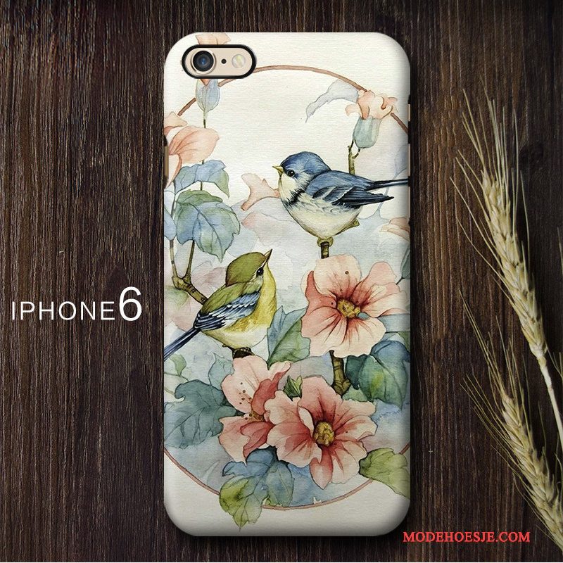 Hoesje iPhone 6/6s Kleur Telefoon Dubbele, Hoes iPhone 6/6s Vintage Chinese Stijl