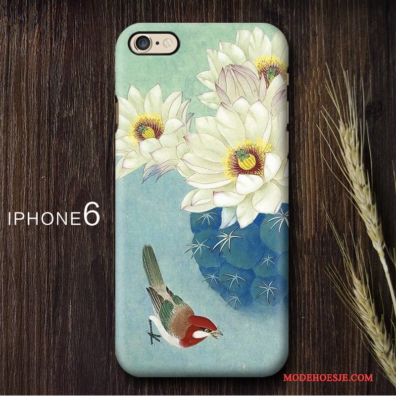 Hoesje iPhone 6/6s Kleur Telefoon Dubbele, Hoes iPhone 6/6s Vintage Chinese Stijl