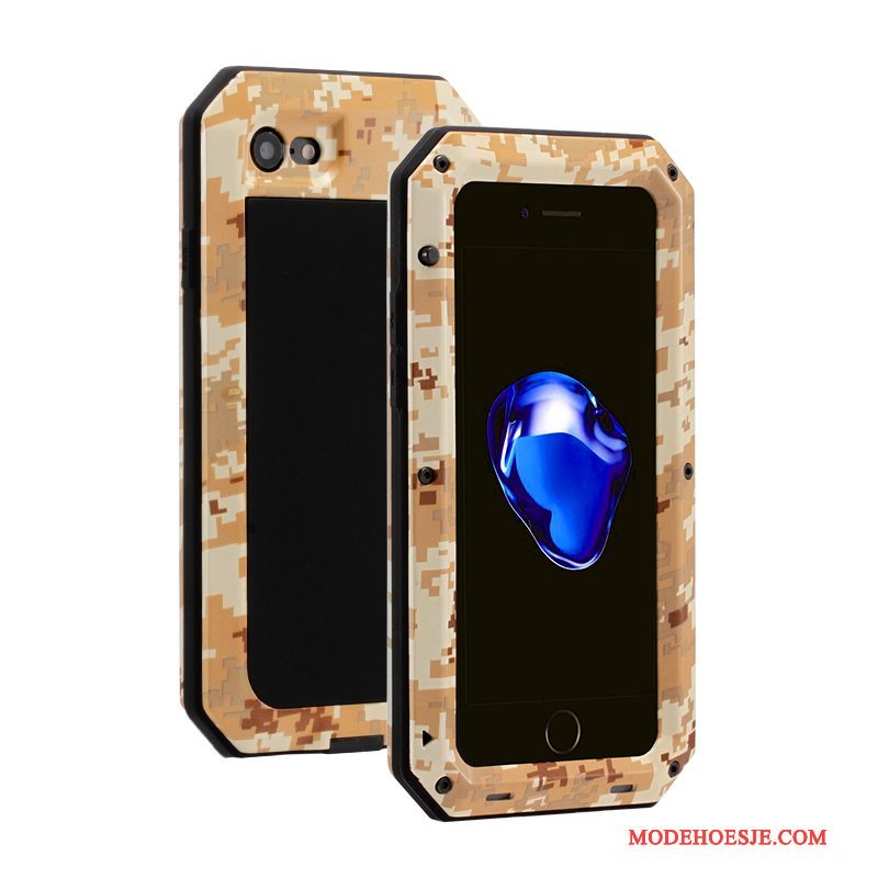 Hoesje iPhone 6/6s Metaal Geeltelefoon, Hoes iPhone 6/6s Zakken Anti-fall Camouflage