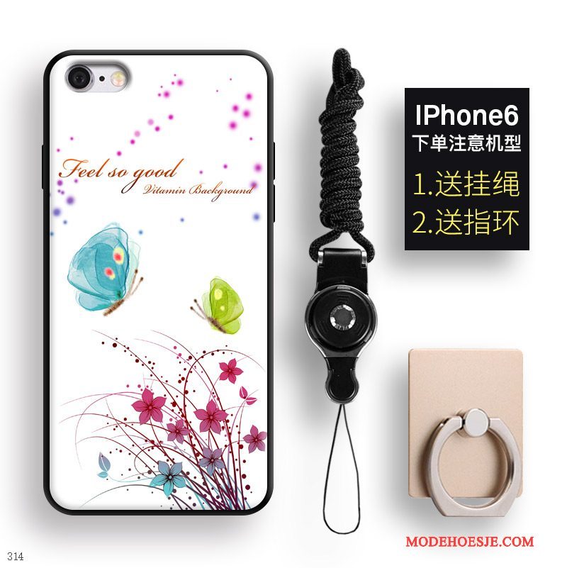 Hoesje iPhone 6/6s Ondersteuning Wolf Anti-fall, Hoes iPhone 6/6s Spotprent Hangertelefoon