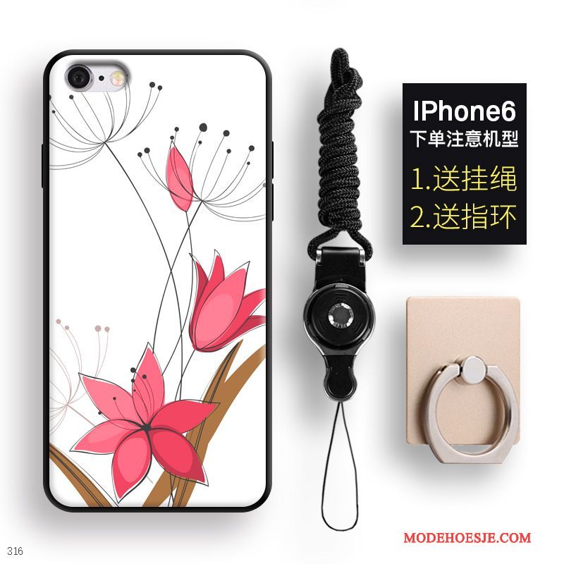 Hoesje iPhone 6/6s Ondersteuning Wolf Anti-fall, Hoes iPhone 6/6s Spotprent Hangertelefoon