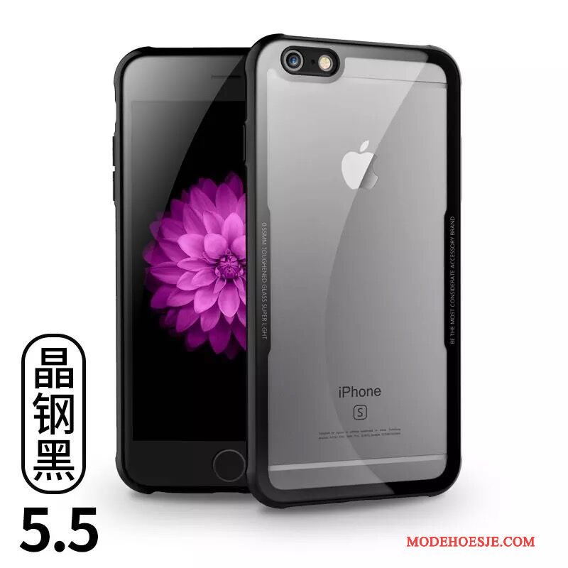 Hoesje iPhone 6/6s Plus Bescherming Gehard Glastelefoon, Hoes iPhone 6/6s Plus Lovers Doorzichtig
