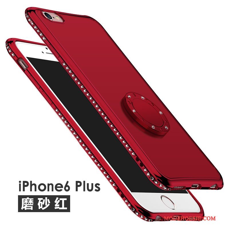 Hoesje iPhone 6/6s Plus Bescherming Roze Doorzichtig, Hoes iPhone 6/6s Plus Zacht Anti-falltelefoon