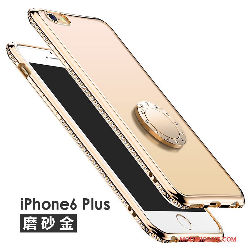 Hoesje iPhone 6/6s Plus Bescherming Roze Doorzichtig, Hoes iPhone 6/6s Plus Zacht Anti-falltelefoon