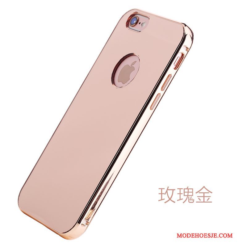 Hoesje iPhone 6/6s Plus Bescherming Telefoon Omlijsting, Hoes iPhone 6/6s Plus Scheppend Spiegel Roze