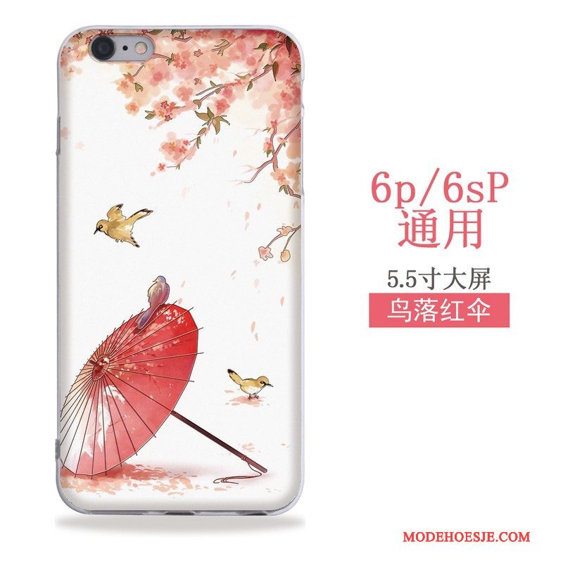 Hoesje iPhone 6/6s Plus Kleur Kunst Chinese Stijl, Hoes iPhone 6/6s Plus Reliëf Hanger Wind