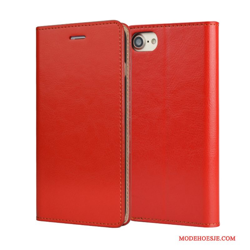 Hoesje iPhone 6/6s Plus Leer Anti-fall Kwaliteit, Hoes iPhone 6/6s Plus Folio Oranjetelefoon