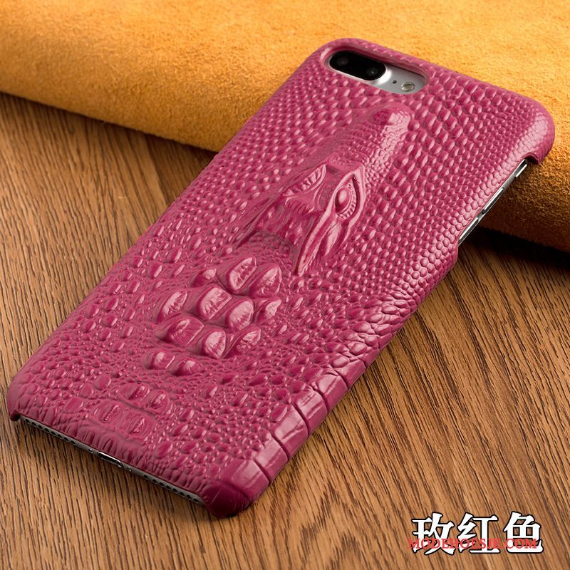 Hoesje iPhone 6/6s Plus Leer Pas Achterklep, Hoes iPhone 6/6s Plus Bescherming Anti-fall Rood