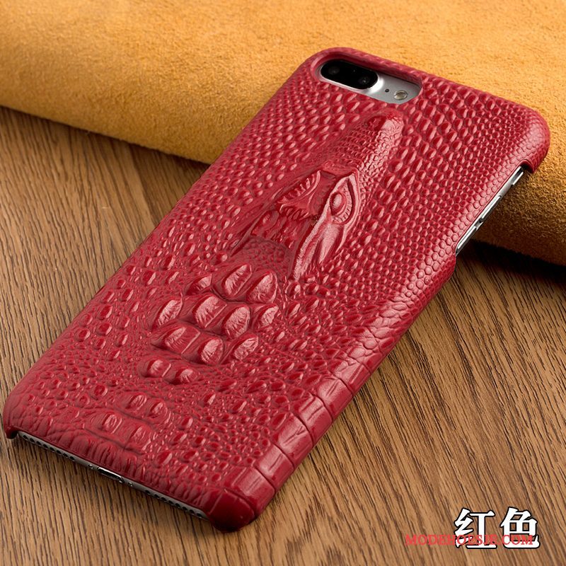 Hoesje iPhone 6/6s Plus Leer Pas Achterklep, Hoes iPhone 6/6s Plus Bescherming Anti-fall Rood