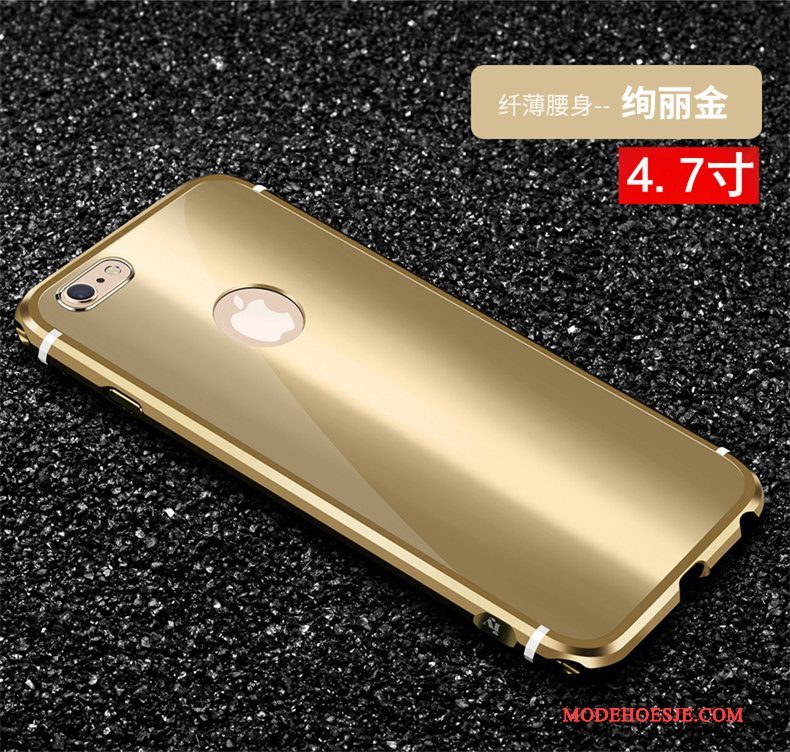 Hoesje iPhone 6/6s Plus Metaal Trend Zwart, Hoes iPhone 6/6s Plus Luxe Nieuwtelefoon