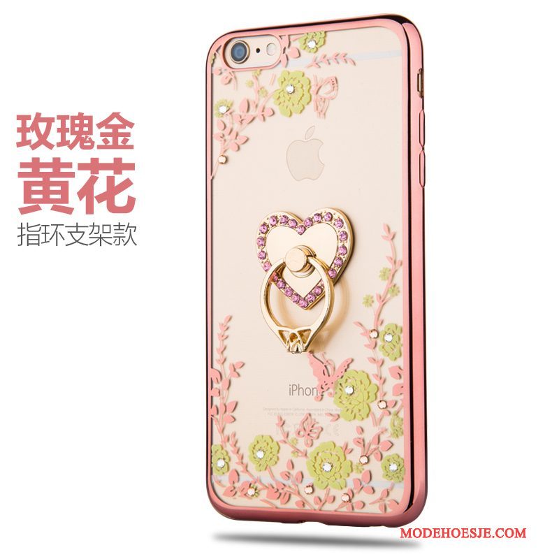 Hoesje iPhone 6/6s Plus Scheppend Telefoon Roze, Hoes iPhone 6/6s Plus Bescherming Ring