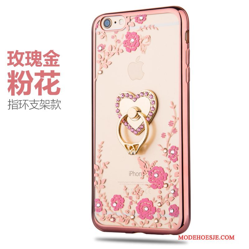 Hoesje iPhone 6/6s Plus Scheppend Telefoon Roze, Hoes iPhone 6/6s Plus Bescherming Ring