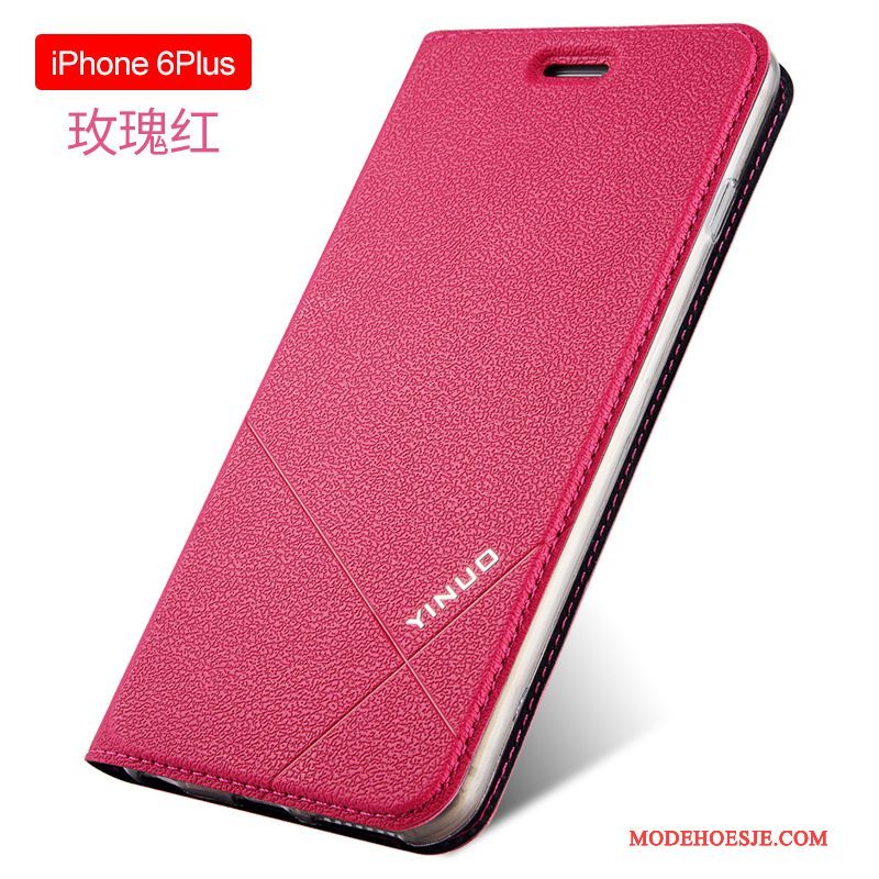 Hoesje iPhone 6/6s Plus Siliconen Telefoon Zwart, Hoes iPhone 6/6s Plus Folio