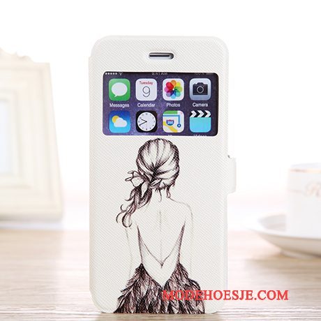 Hoesje iPhone 6/6s Plus Spotprent Open Het Venster Groen, Hoes iPhone 6/6s Plus Folio Mooie