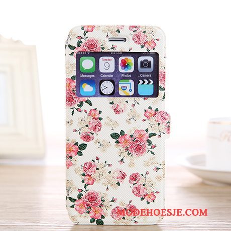 Hoesje iPhone 6/6s Plus Spotprent Open Het Venster Groen, Hoes iPhone 6/6s Plus Folio Mooie