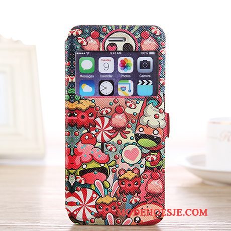 Hoesje iPhone 6/6s Plus Spotprent Open Het Venster Groen, Hoes iPhone 6/6s Plus Folio Mooie