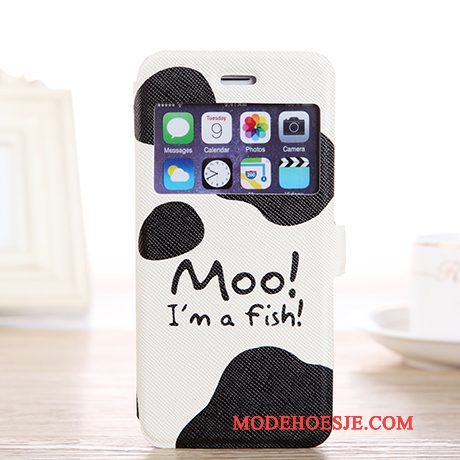 Hoesje iPhone 6/6s Plus Spotprent Open Het Venster Groen, Hoes iPhone 6/6s Plus Folio Mooie