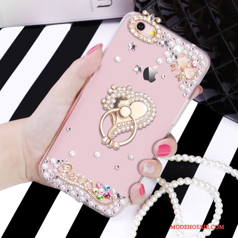 Hoesje iPhone 6/6s Plus Strass Telefoon Roze, Hoes iPhone 6/6s Plus Bescherming Doorzichtig