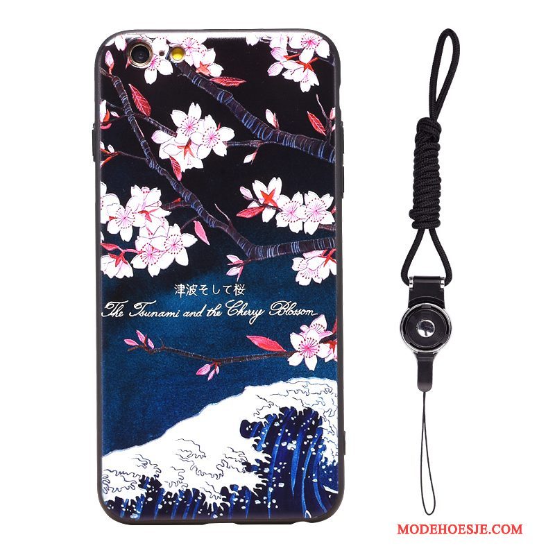 Hoesje iPhone 6/6s Plus Vintage Hanger Japans, Hoes iPhone 6/6s Plus Reliëf Golven Van De Zee Kraan