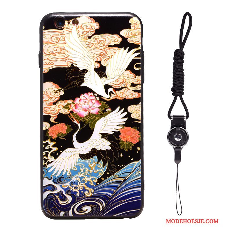 Hoesje iPhone 6/6s Plus Vintage Hanger Japans, Hoes iPhone 6/6s Plus Reliëf Golven Van De Zee Kraan