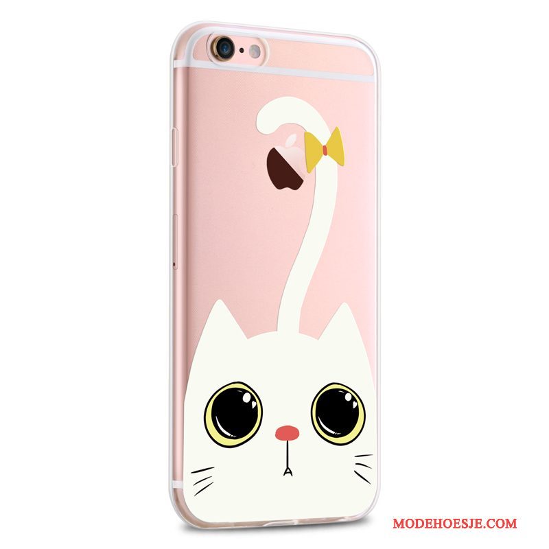 Hoesje iPhone 6/6s Plus Zacht Doorzichtigtelefoon, Hoes iPhone 6/6s Plus Siliconen Dun Roze