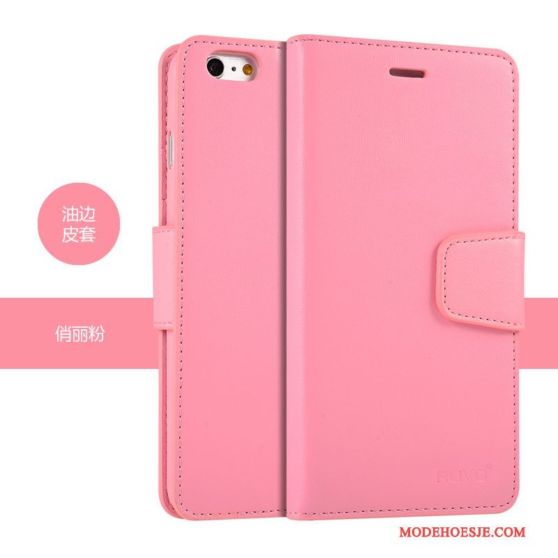 Hoesje iPhone 6/6s Plus Zacht Purpertelefoon, Hoes iPhone 6/6s Plus Folio Anti-fall