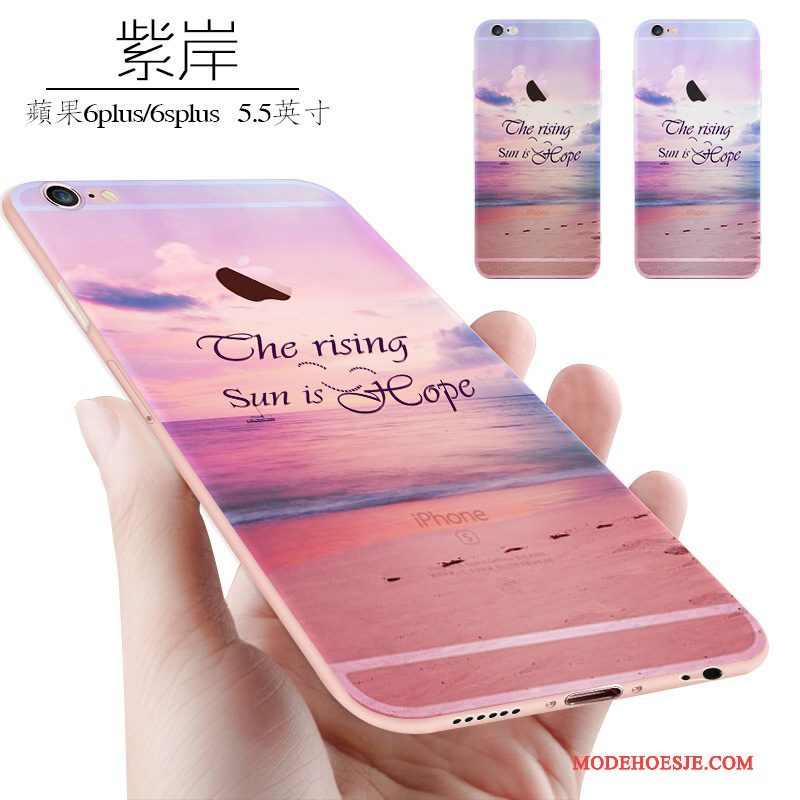 Hoesje iPhone 6/6s Plus Zacht Telefoon Schrobben, Hoes iPhone 6/6s Plus Kleur Persoonlijk Trend