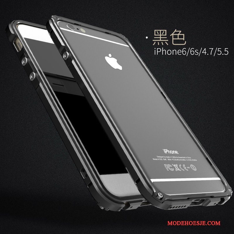 Hoesje iPhone 6/6s Plus Zakken Anti-fall Omlijsting, Hoes iPhone 6/6s Plus Bescherming Trend Zilver