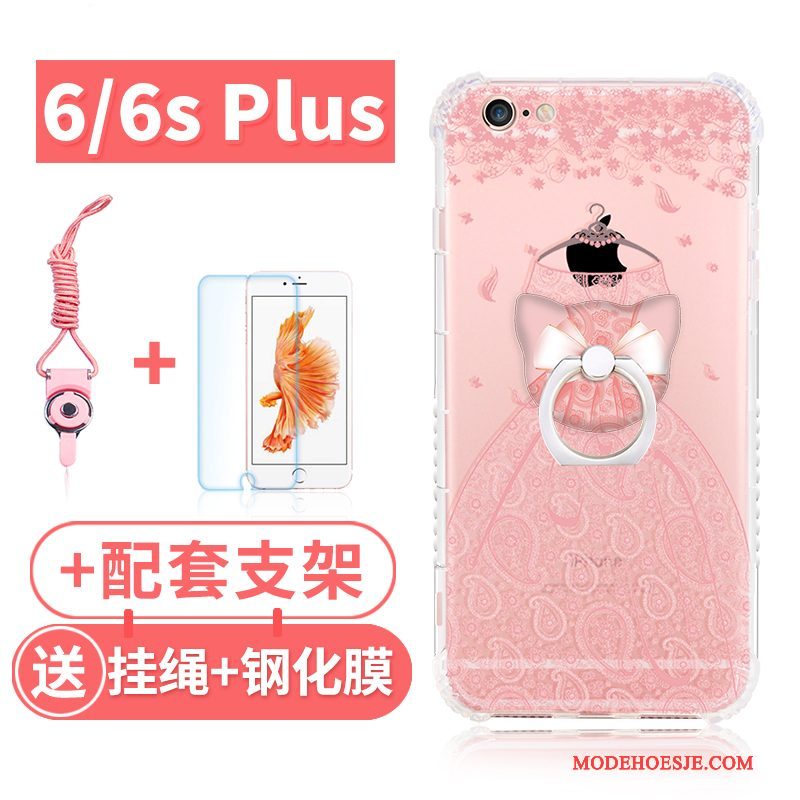 Hoesje iPhone 6/6s Plus Zakken Gasbag Anti-fall, Hoes iPhone 6/6s Plus Zacht Telefoon Roze