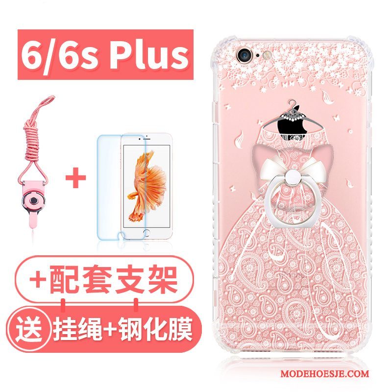 Hoesje iPhone 6/6s Plus Zakken Gasbag Anti-fall, Hoes iPhone 6/6s Plus Zacht Telefoon Roze