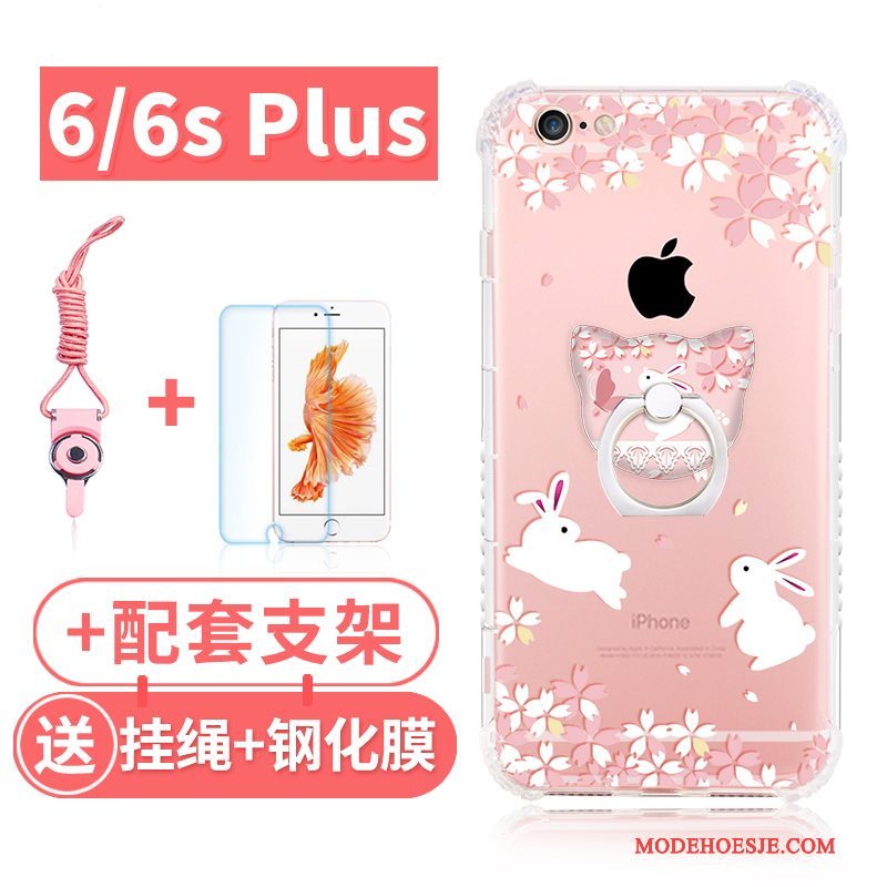 Hoesje iPhone 6/6s Plus Zakken Gasbag Anti-fall, Hoes iPhone 6/6s Plus Zacht Telefoon Roze