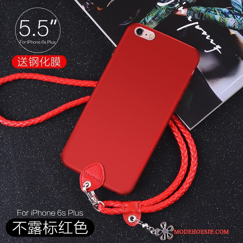 Hoesje iPhone 6/6s Plus Zakken Hanger Opknoping Nek, Hoes iPhone 6/6s Plus Rood Elegante