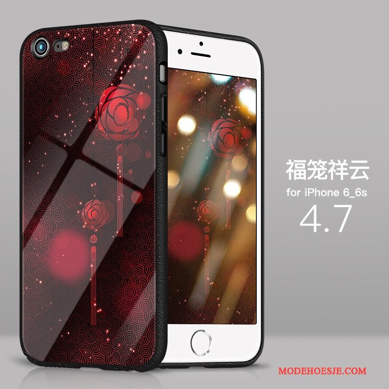 Hoesje iPhone 6/6s Plus Zakken Net Red Glas, Hoes iPhone 6/6s Plus Siliconen Duntelefoon