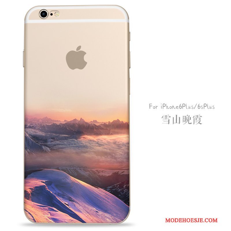 Hoesje iPhone 6/6s Plus Zakken Nieuw Trend, Hoes iPhone 6/6s Plus Scheppend Geel Doorzichtig