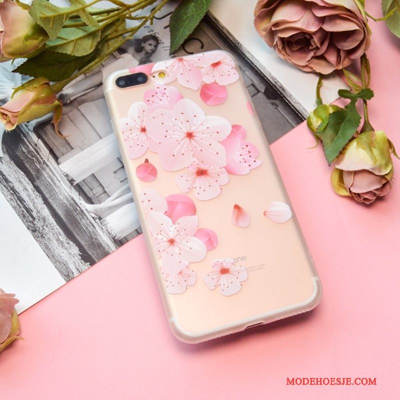 Hoesje iPhone 6/6s Scheppend Doorzichtig Roze, Hoes iPhone 6/6s Zacht Loverstelefoon