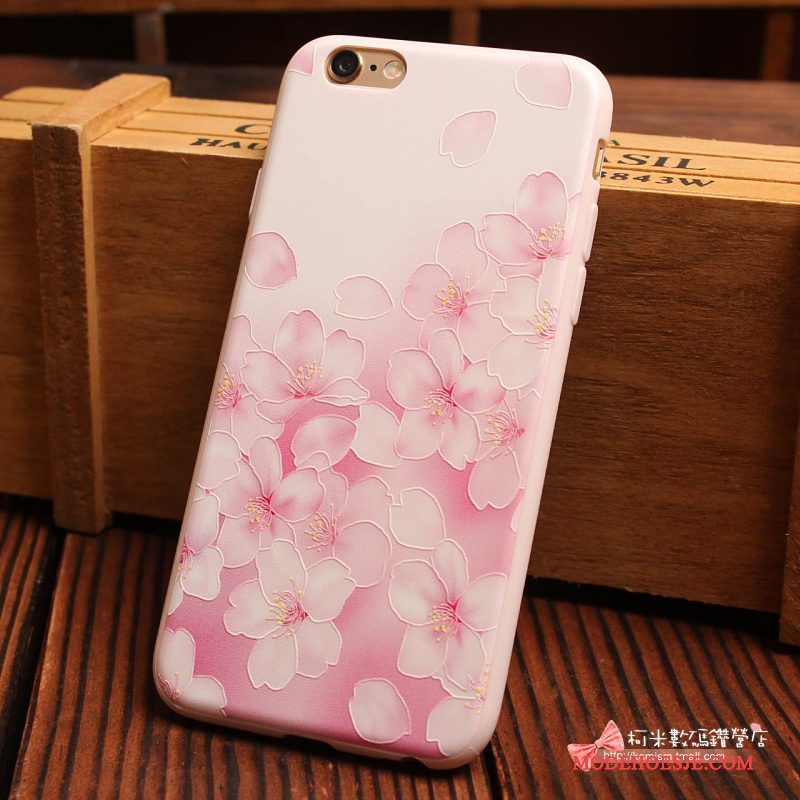 Hoesje iPhone 6/6s Scheppend Mini Vers, Hoes iPhone 6/6s Siliconen Roze Persoonlijk