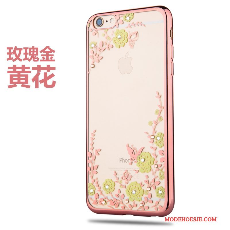 Hoesje iPhone 6/6s Scheppend Ringtelefoon, Hoes iPhone 6/6s Siliconen Roze