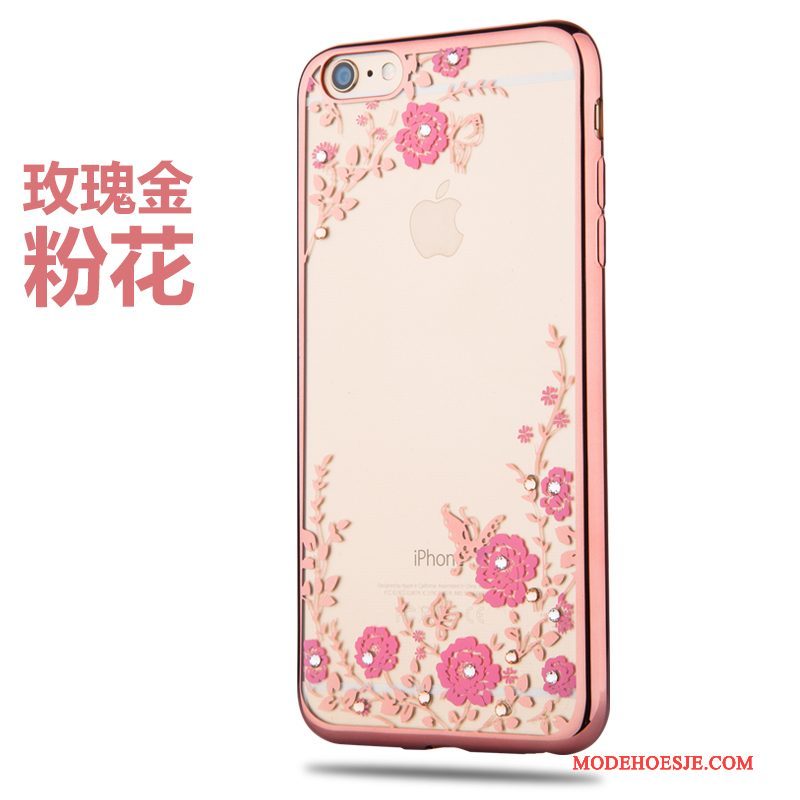 Hoesje iPhone 6/6s Scheppend Ringtelefoon, Hoes iPhone 6/6s Siliconen Roze