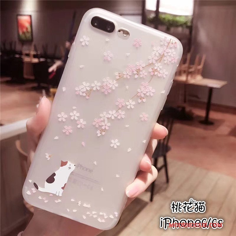 Hoesje iPhone 6/6s Scheppend Telefoon Trend, Hoes iPhone 6/6s Zacht Schrobben Roze