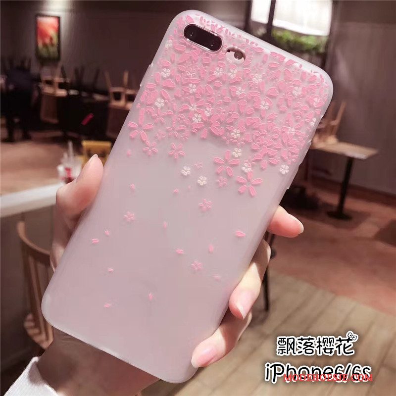 Hoesje iPhone 6/6s Scheppend Telefoon Trend, Hoes iPhone 6/6s Zacht Schrobben Roze