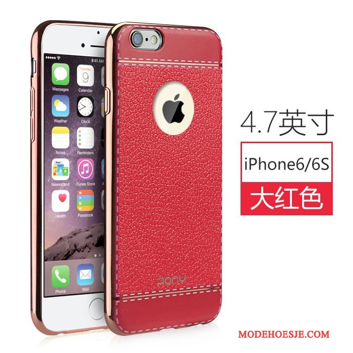 Hoesje iPhone 6/6s Siliconen Anti-fall Rood, Hoes iPhone 6/6s Zakken Nieuwtelefoon