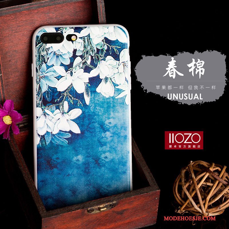 Hoesje iPhone 6/6s Siliconen Anti-falltelefoon, Hoes iPhone 6/6s Zacht Schrobben Blauw