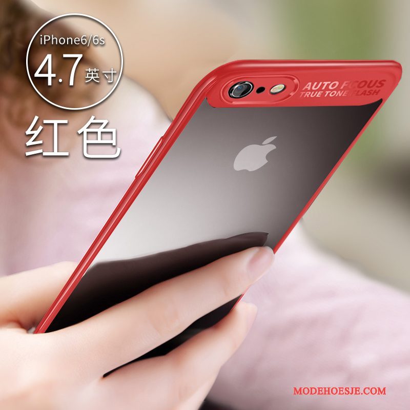 Hoesje iPhone 6/6s Siliconen Anti-falltelefoon, Hoes iPhone 6/6s Zacht Zwart Trend
