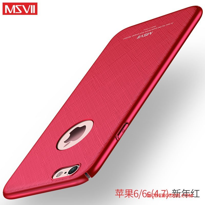 Hoesje iPhone 6/6s Siliconen Hard Rood, Hoes iPhone 6/6s Bescherming Anti-falltelefoon