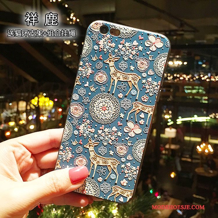 Hoesje iPhone 6/6s Siliconen Schrobben Ring, Hoes iPhone 6/6s Kleur Hangertelefoon