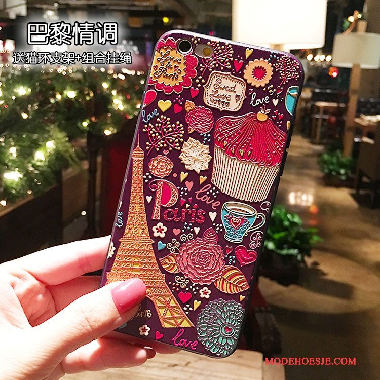 Hoesje iPhone 6/6s Siliconen Schrobben Ring, Hoes iPhone 6/6s Kleur Hangertelefoon